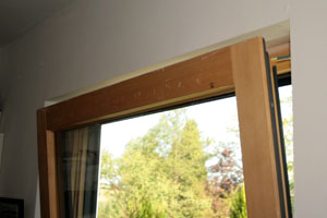 detail of the windows, which opened in two different ways, triple glazed and well sealed