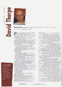 Writing Magazine interview with David Thorpe June 09