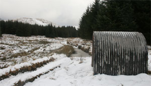 Lluest-yr-rhos in winter.